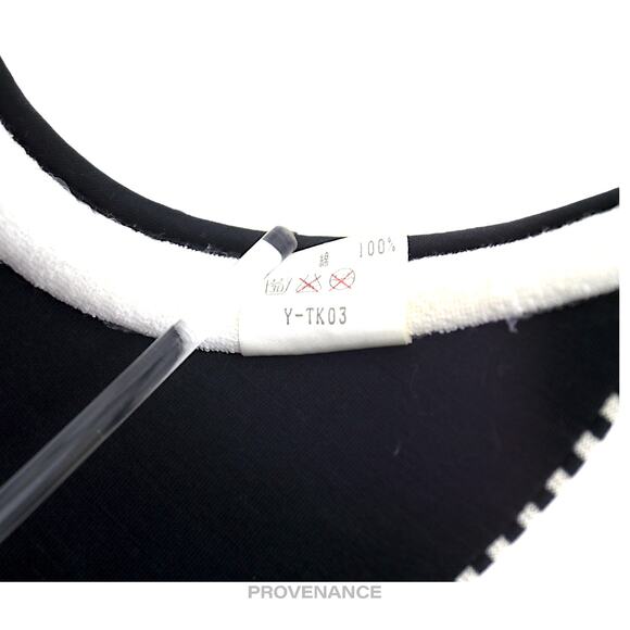 🔴 Christian Dior CD Sports Logo Visor - Striped Black White - Picture 11 of 11